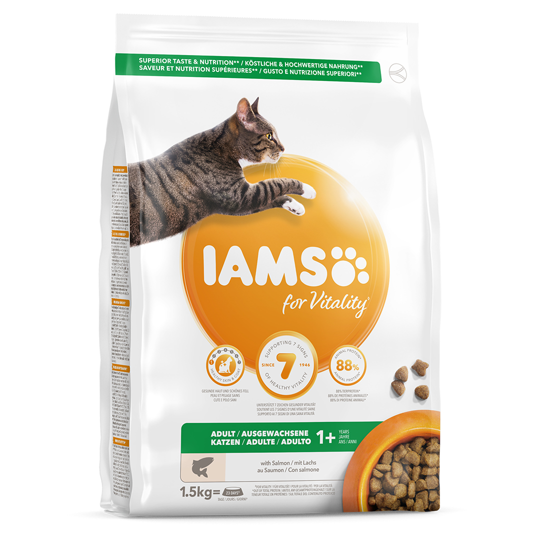 Iams for vitality adult cat salmon - <Product shot>