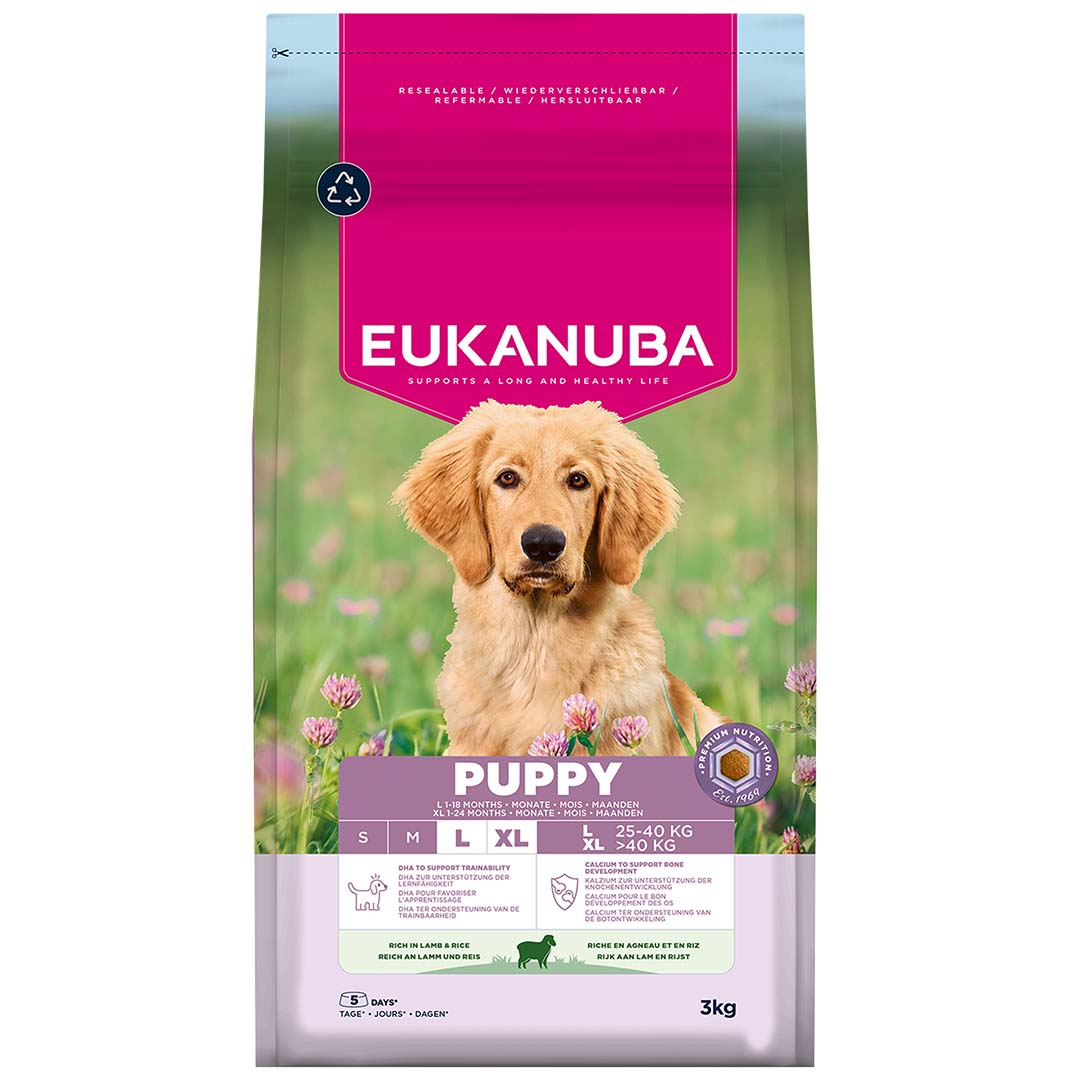 Euk dog puppy large breed lamb&rice - Facing