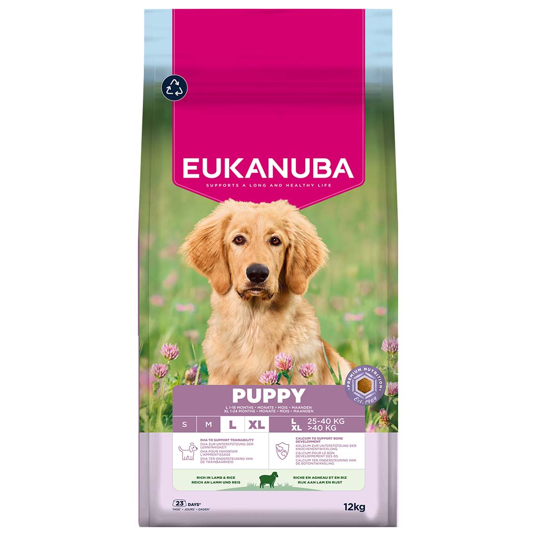 Euk dog puppy large breed lamb&rice - Facing