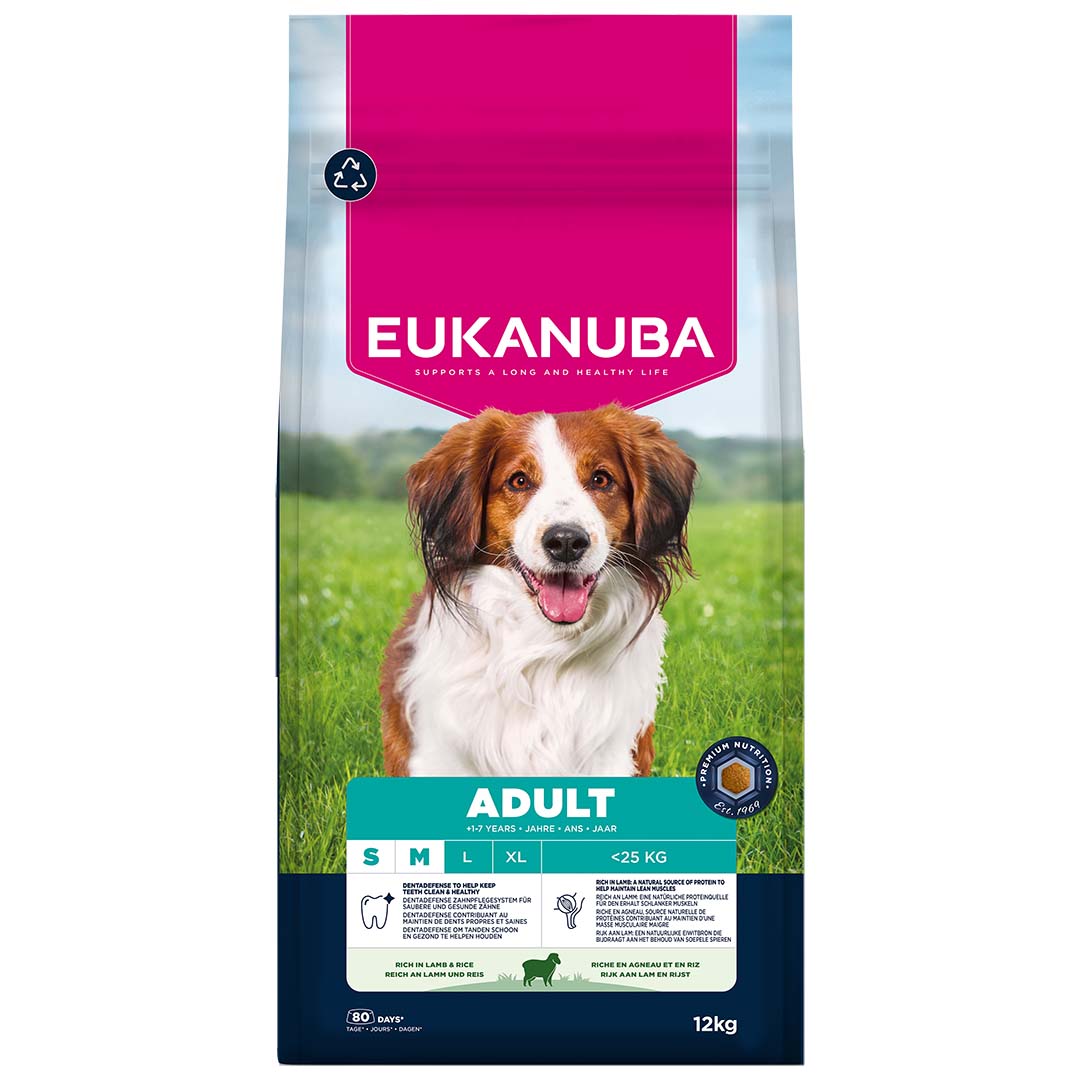 Euk dog adult small&medium breed lamb&rice - Facing