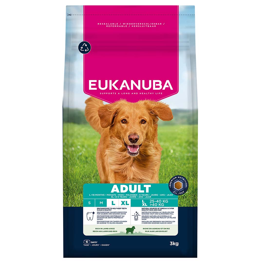 Euk dog adult large breed lamb&rice - Facing