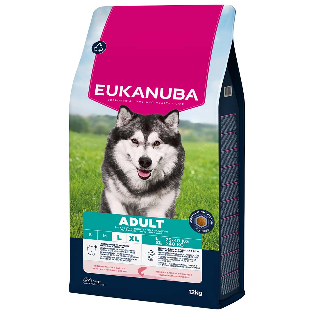 Euk dog adult large breed salmon - Product shot