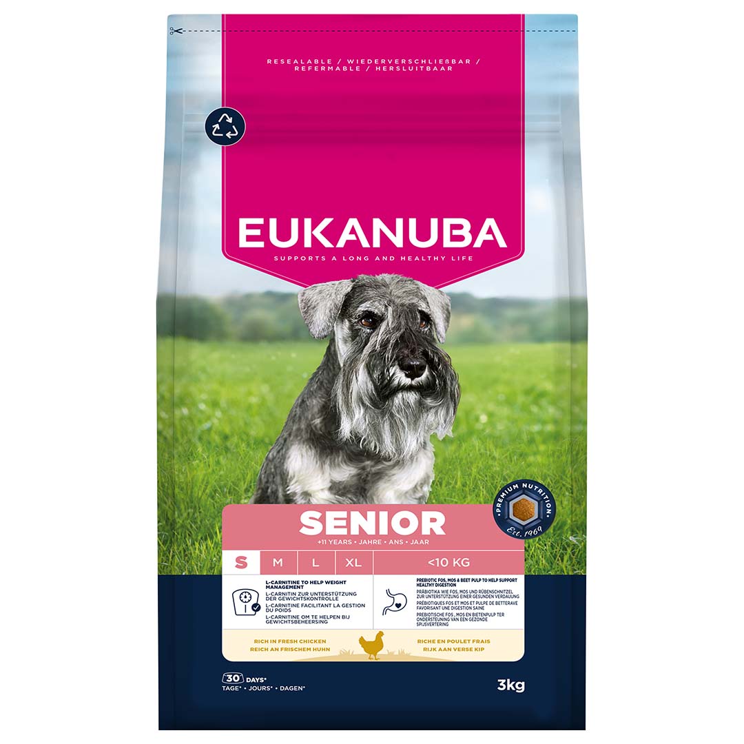 Euk dog senior small breed chicken - Facing