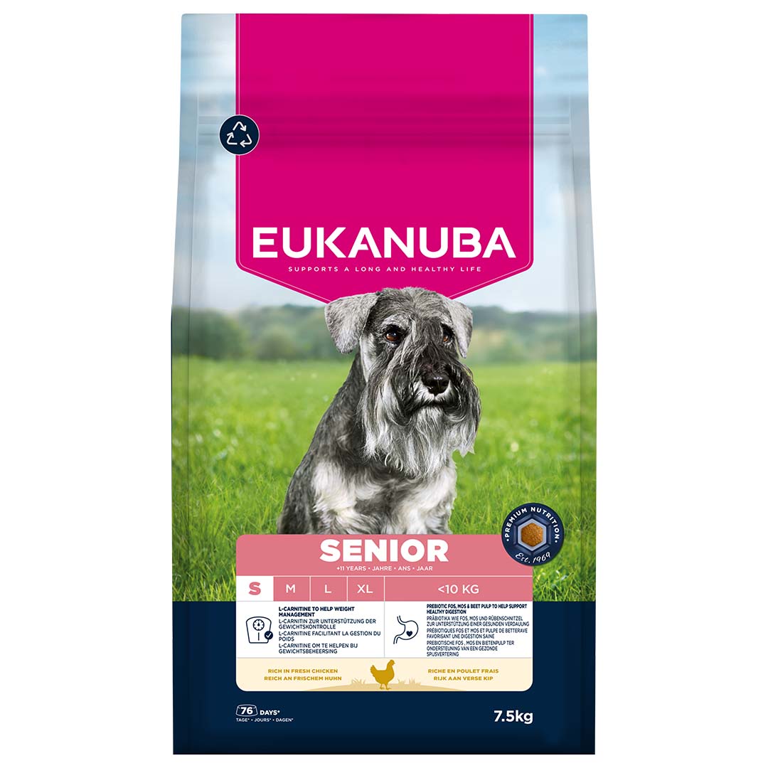 Euk dog senior small breed chicken - Facing