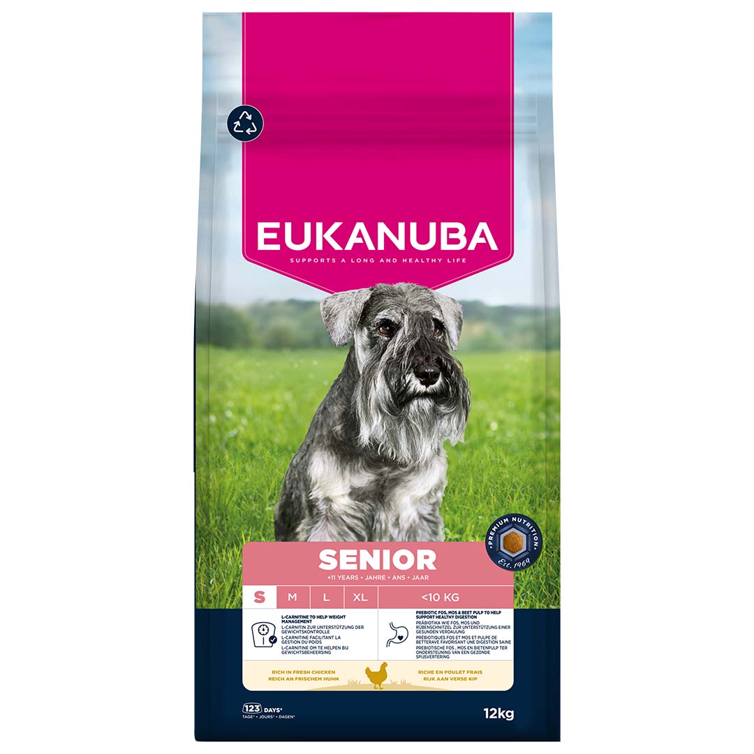 Euk dog senior small breed chicken - Facing