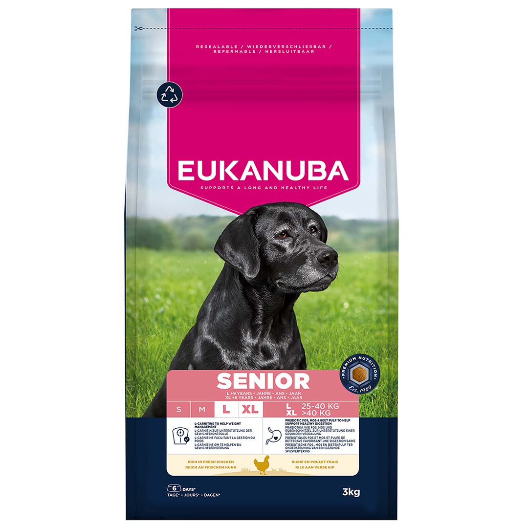 Euk dog senior large breed chicken - Facing