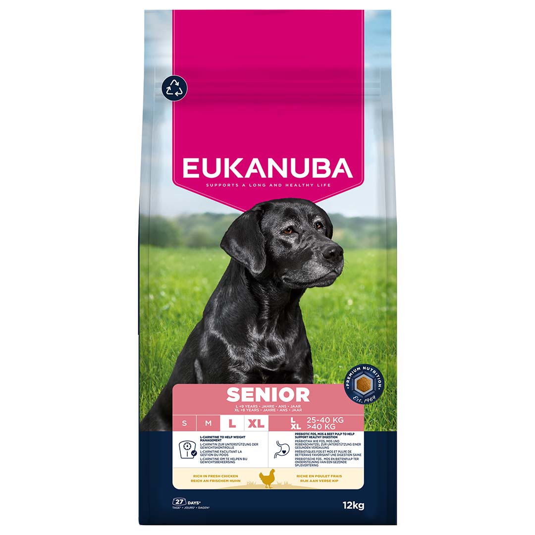 Euk dog senior large breed chicken - Facing