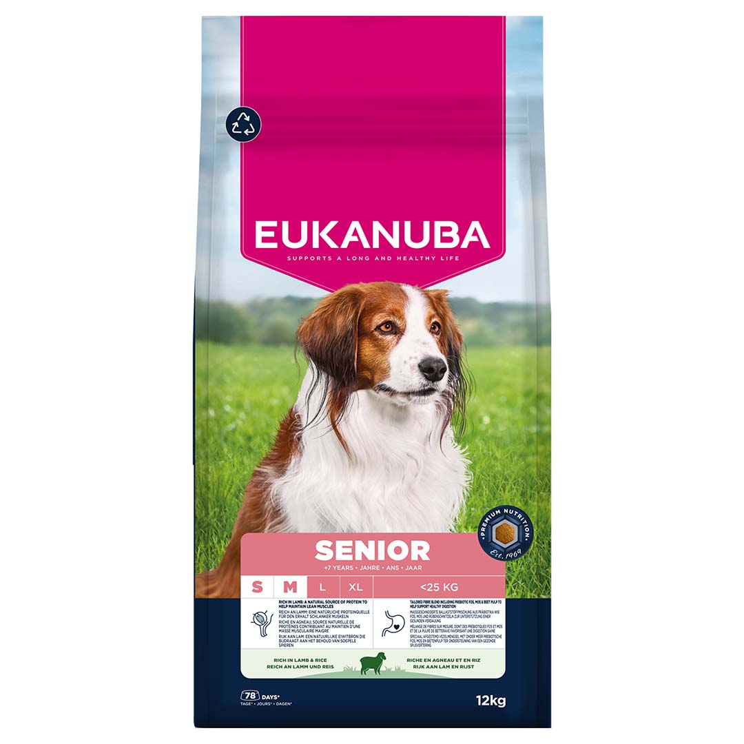 Euk dog senior small&medium breed lamb&rice - Facing