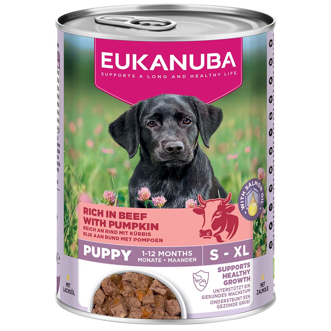 EUK dog wet food puppy beef - Product shot