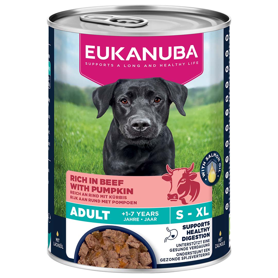 EUK dog wet food adult beef - Product shot