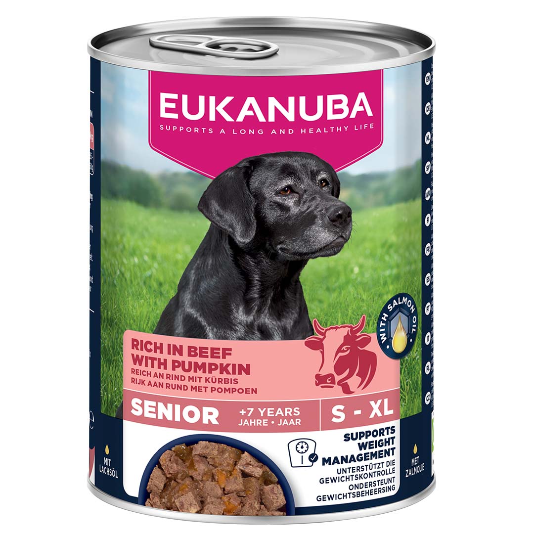 EUK dog wet food senior beef - Product shot
