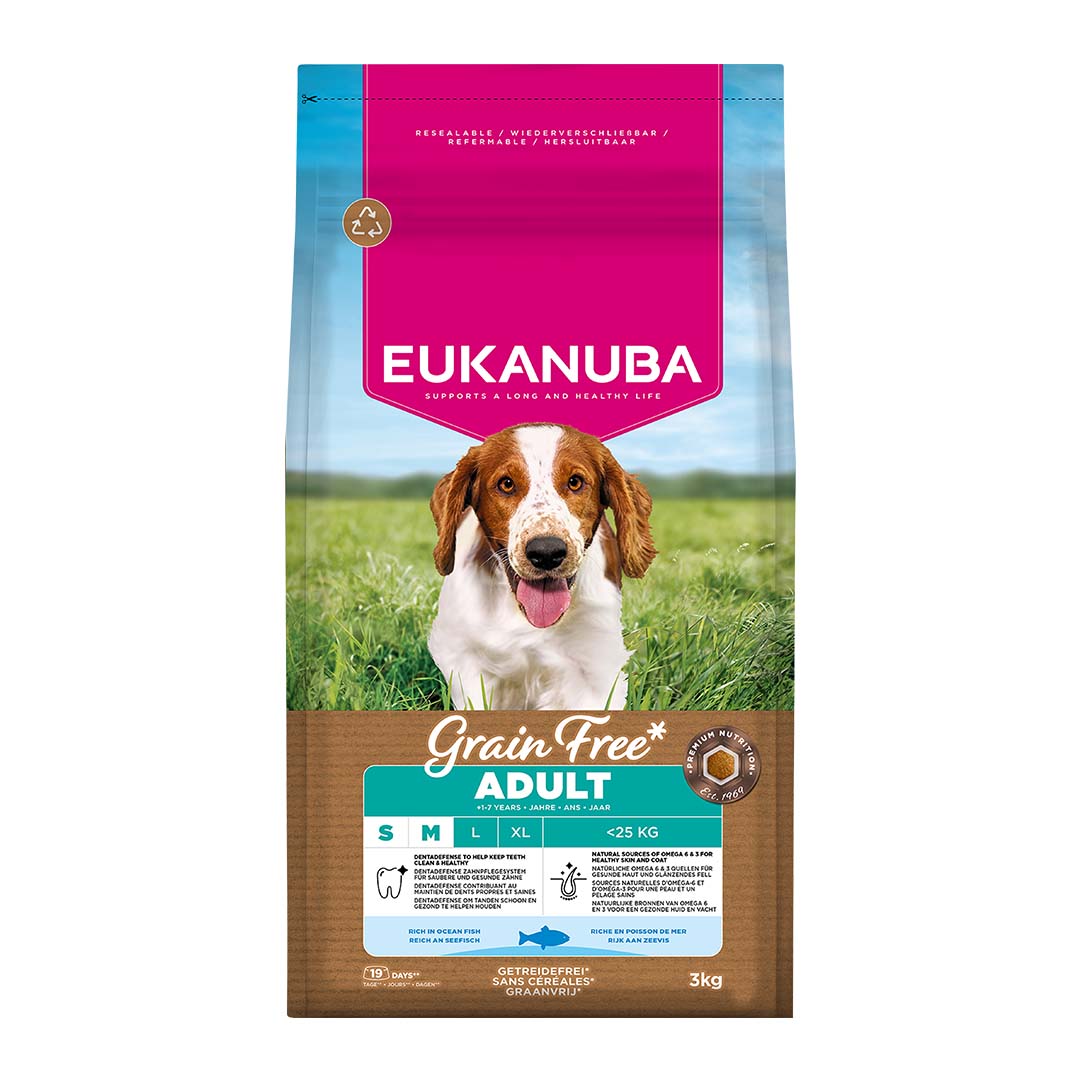 Euk Grainfree Ocean Fish Adult S/M breed - <Product shot>