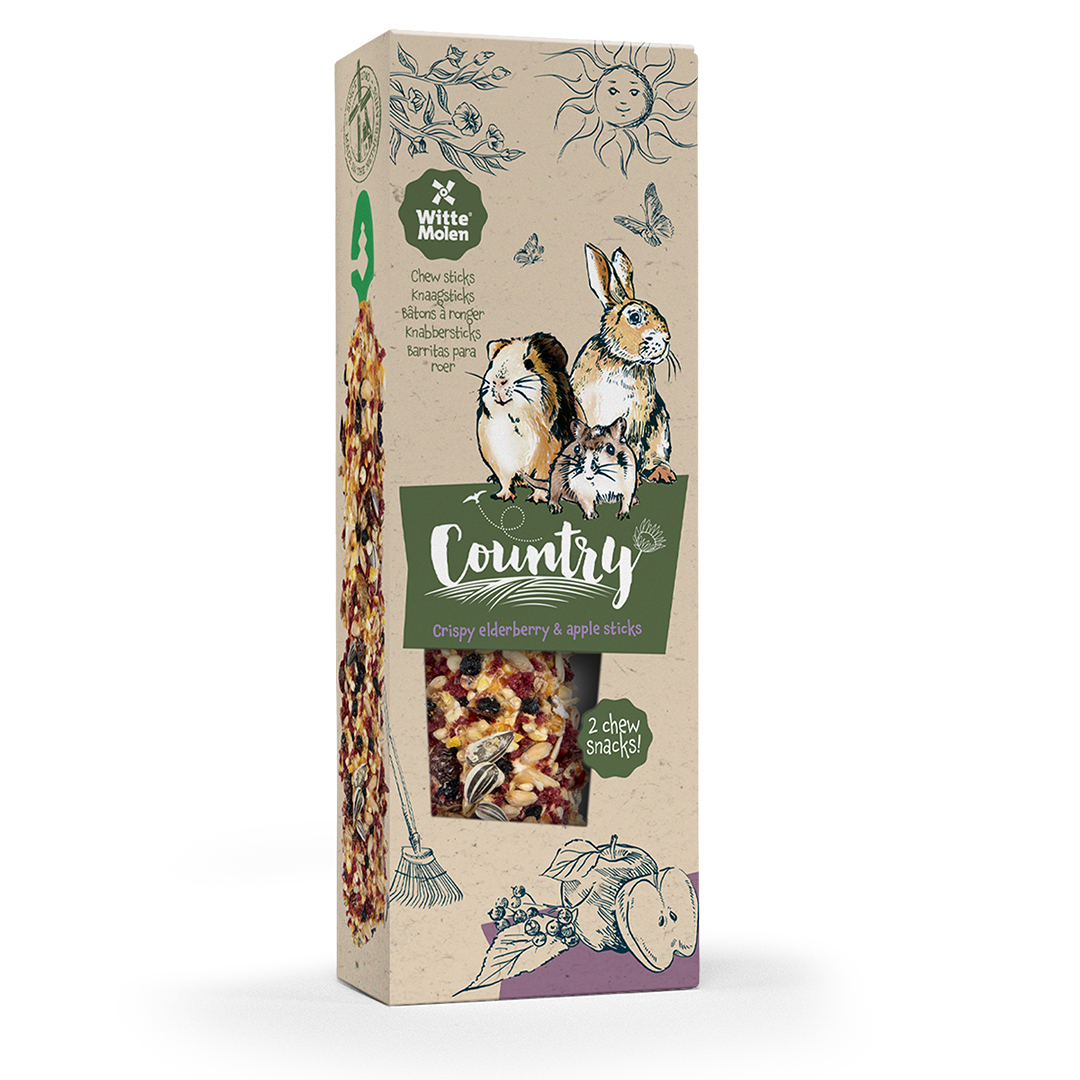 Country chew sticks elderberry & apple - Verpakkingsbeeld