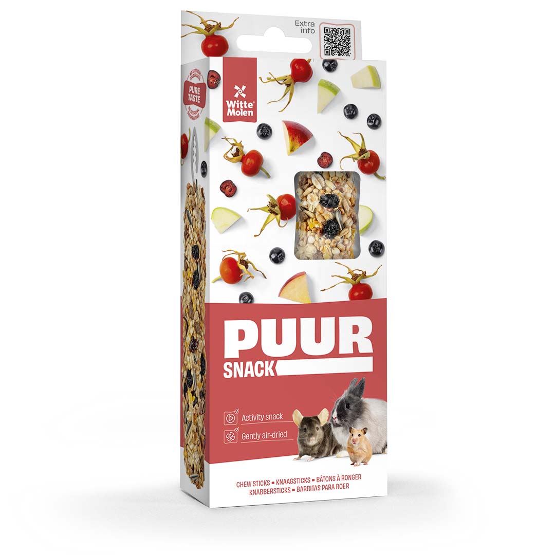 PUUR Knaagsticks appel & appelbes - Product shot