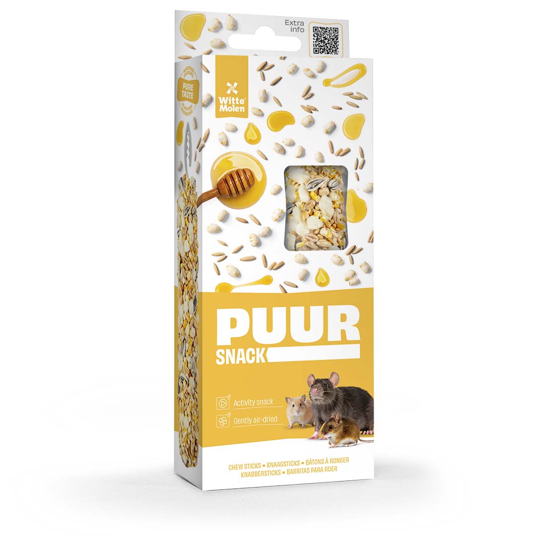 PUUR Knaagsticks rijst & honing - Product shot