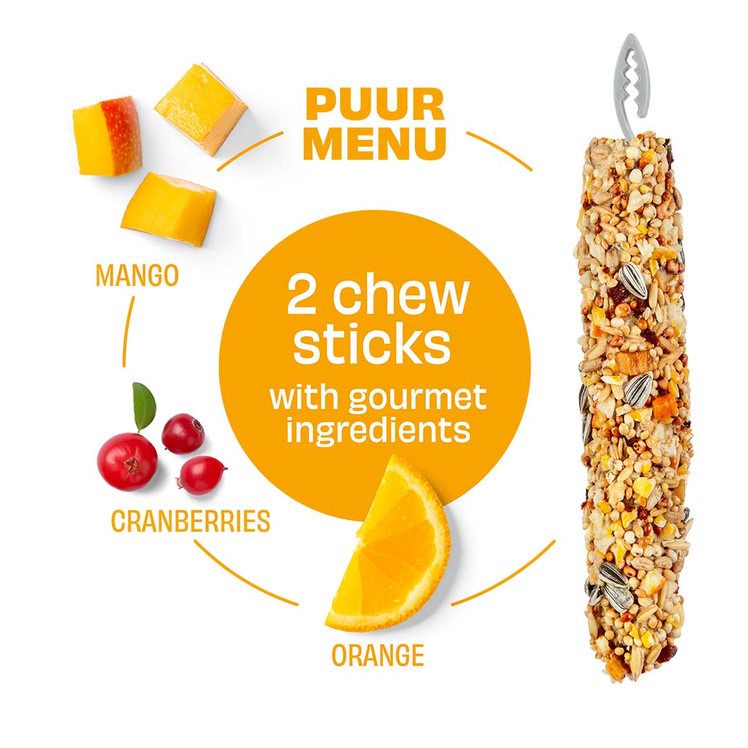 PUUR Knaagsticks sinaasappel & mango - Detail 1