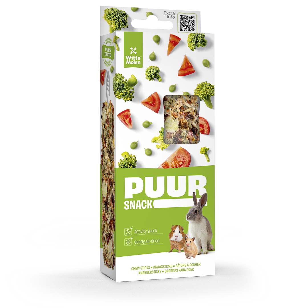 PUUR Knaagsticks erwt & tomaat - Product shot