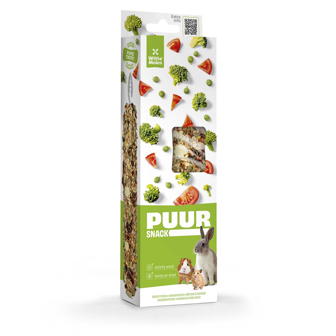 PUUR Knaagsticks erwt & tomaat - Product shot