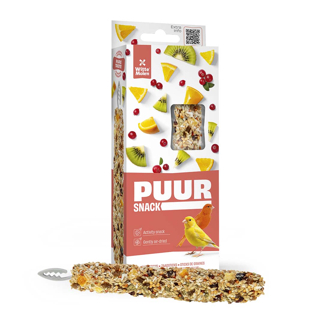 PUUR Sticks kanarie veenbes & kiwi - Verpakkingsbeeld