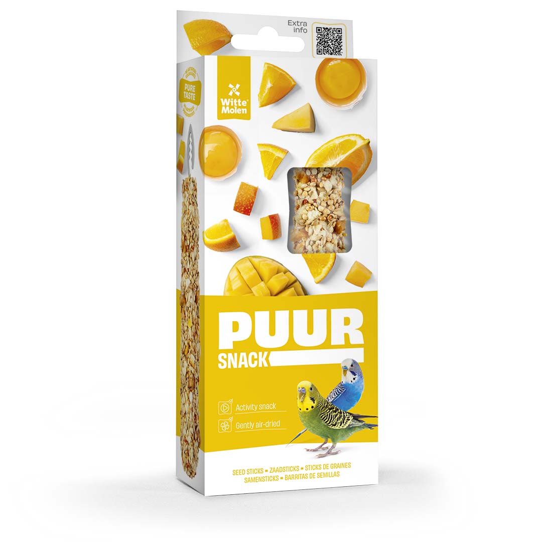 PUUR Sticks parkiet sinaasappel & mango - Product shot