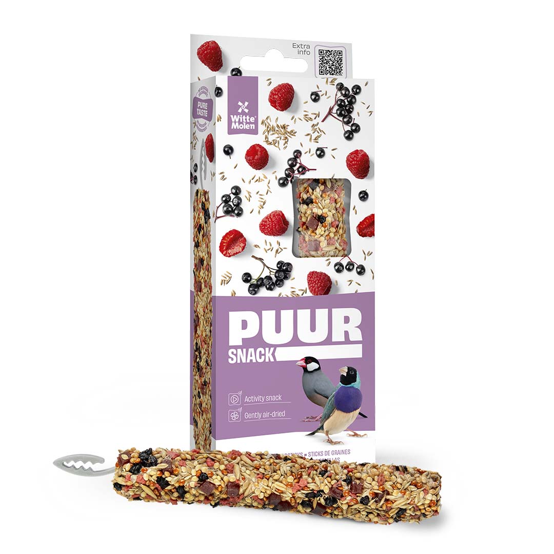 PUUR Sticks exoten framboos & vlierbes - Verpakkingsbeeld