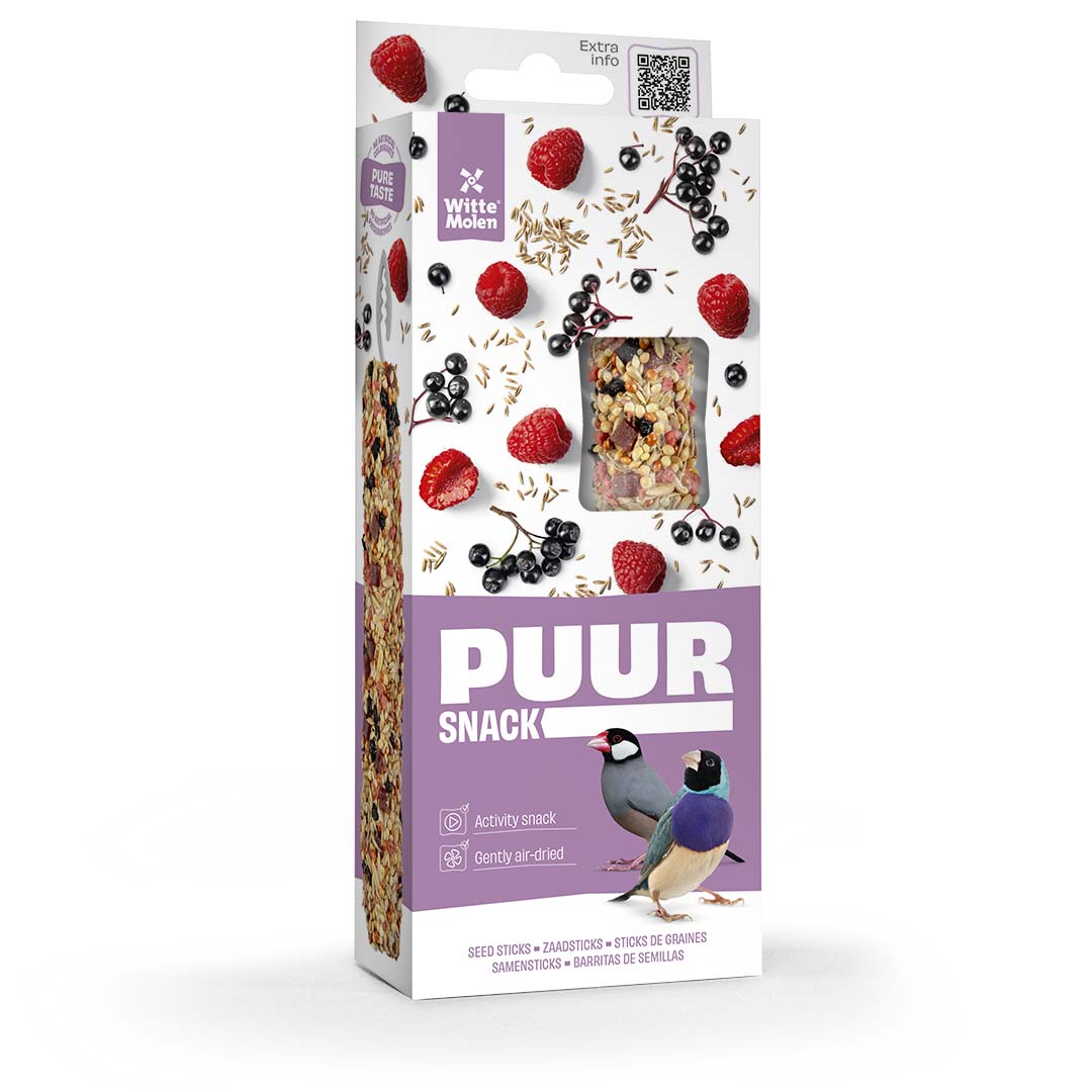 PUUR Sticks exoten framboos & vlierbes - Product shot