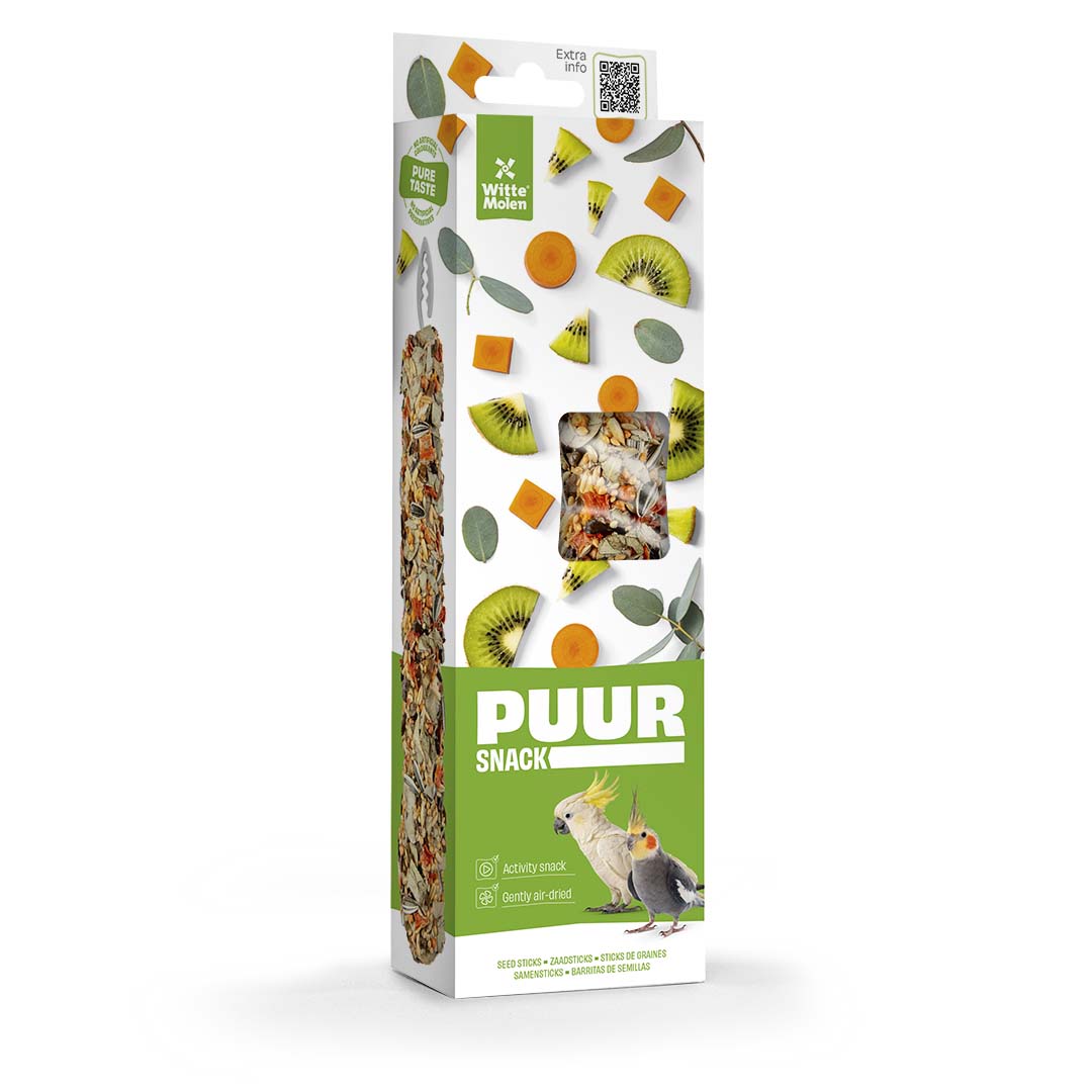 PUUR Sticks grote parkiet kiwi & eucalyptus - Product shot