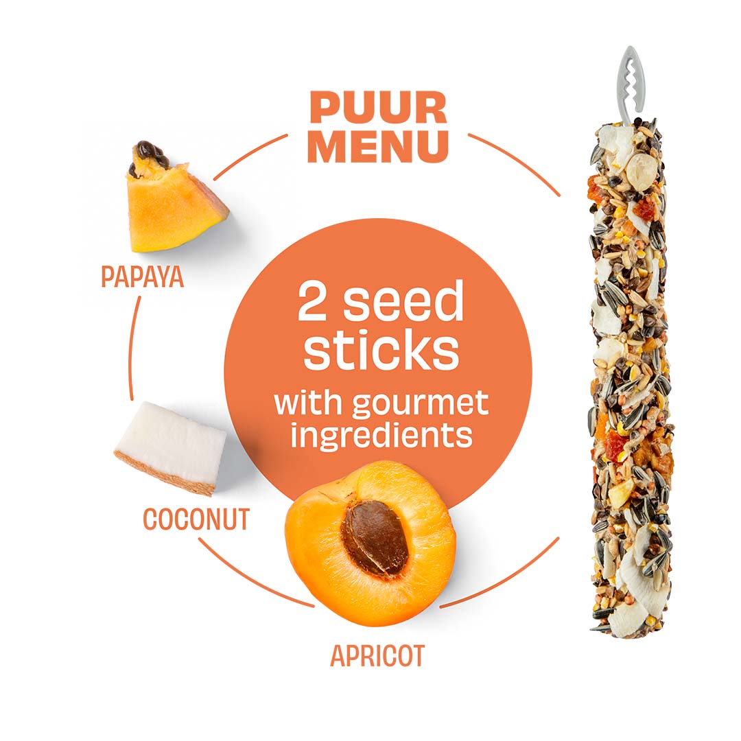 PUUR Sticks lovebird papaja & abrikoos - Detail 1