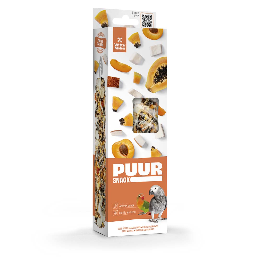 PUUR Sticks lovebird papaja & abrikoos - Product shot