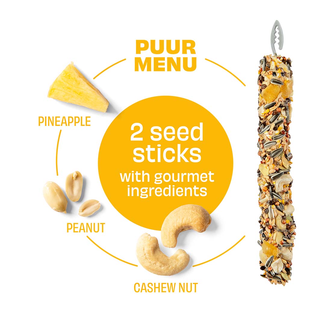 PUUR Sticks papegaai pinda & ananas - Detail 1