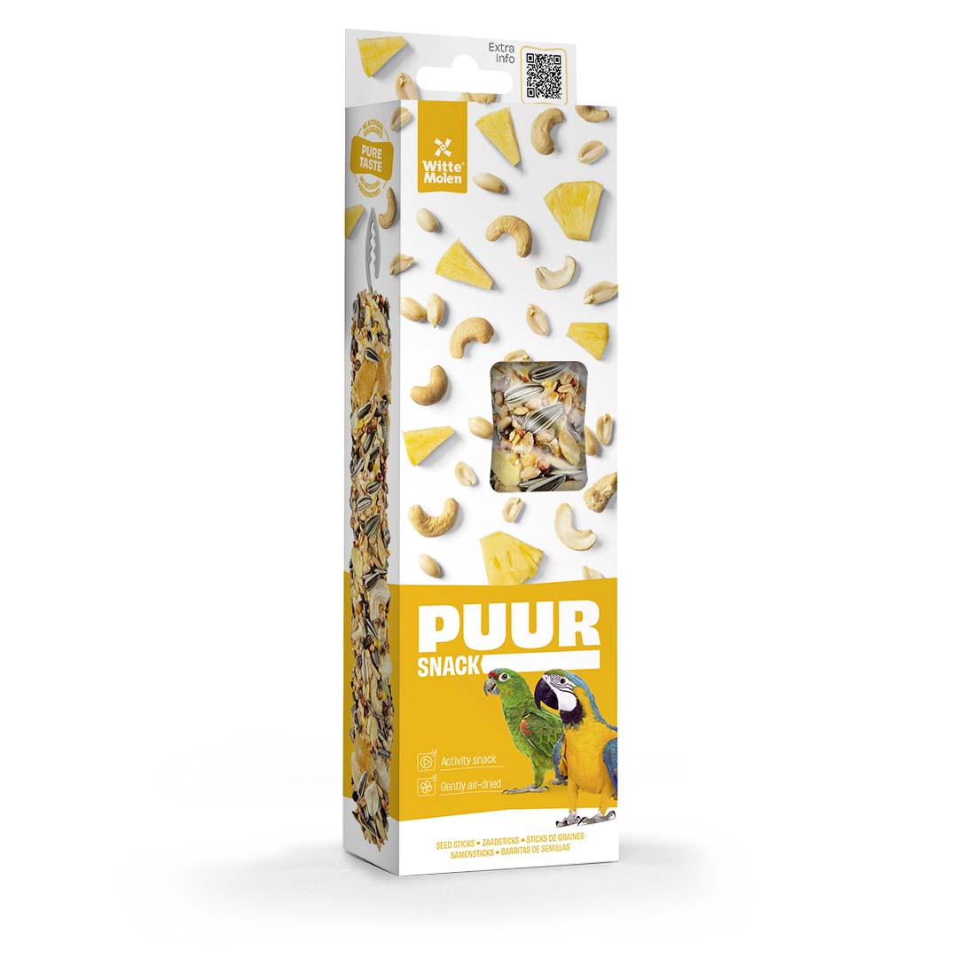 PUUR Sticks papegaai pinda & ananas - Product shot