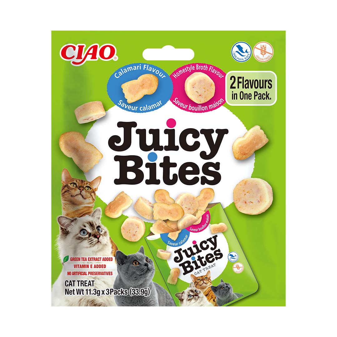 CIAO Juicy Bites bouillon&calamares smaak - Product shot